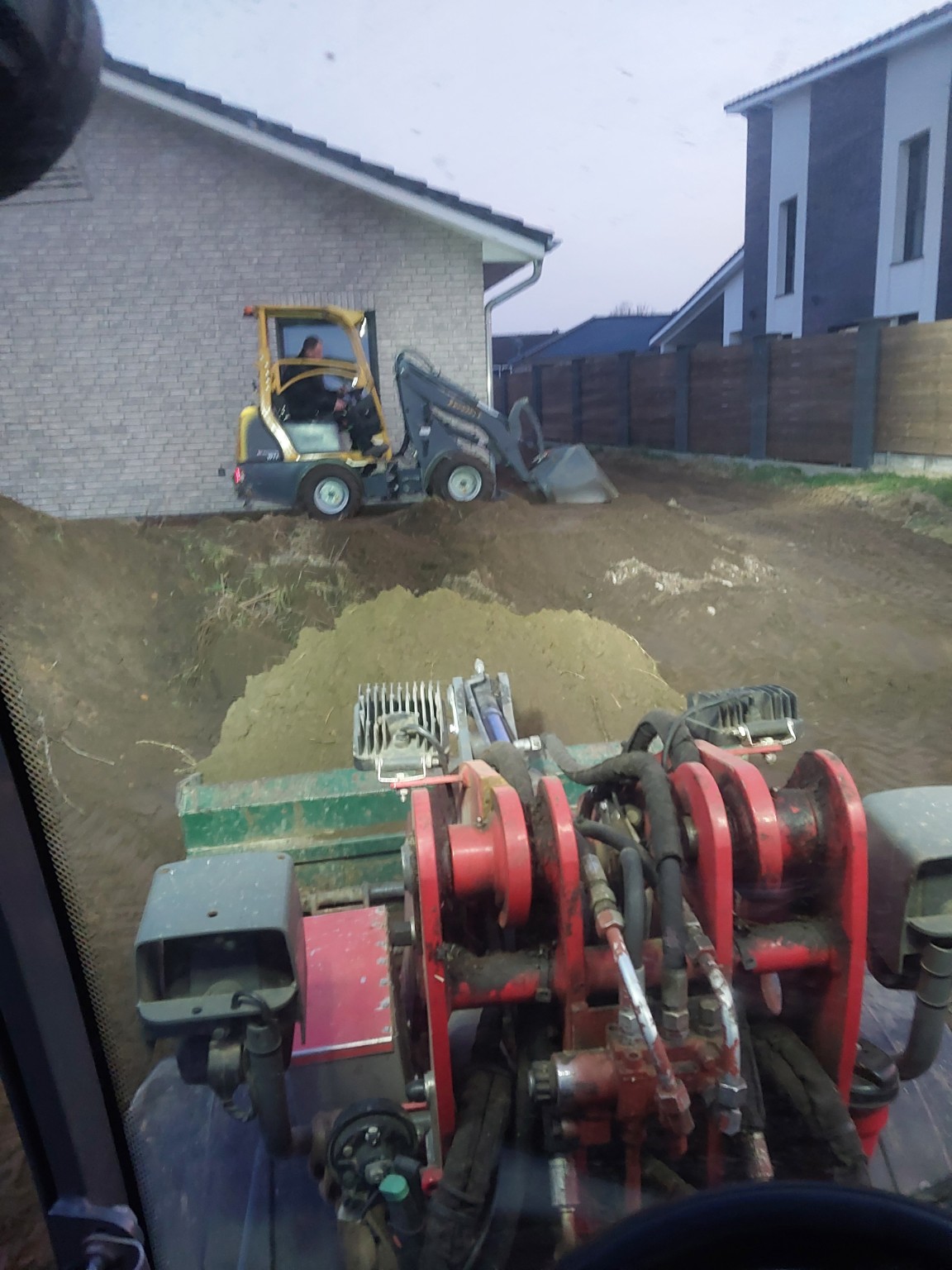 Arbeiten auf einem Grundstück